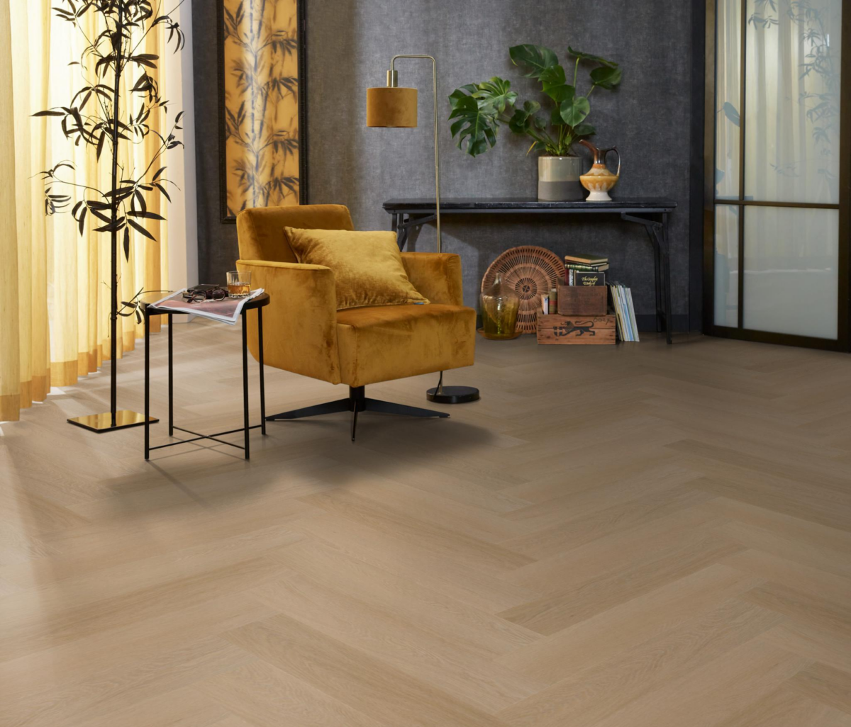 YUP Fulham herringbone dryback natural oak - Afbeelding 7