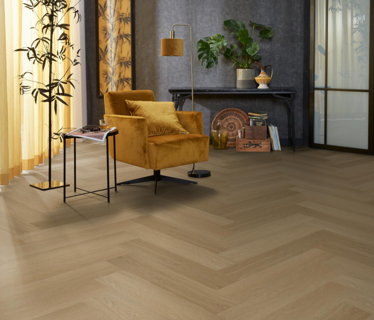 YUP Fulham herringbone dryback warm oak - Afbeelding 7