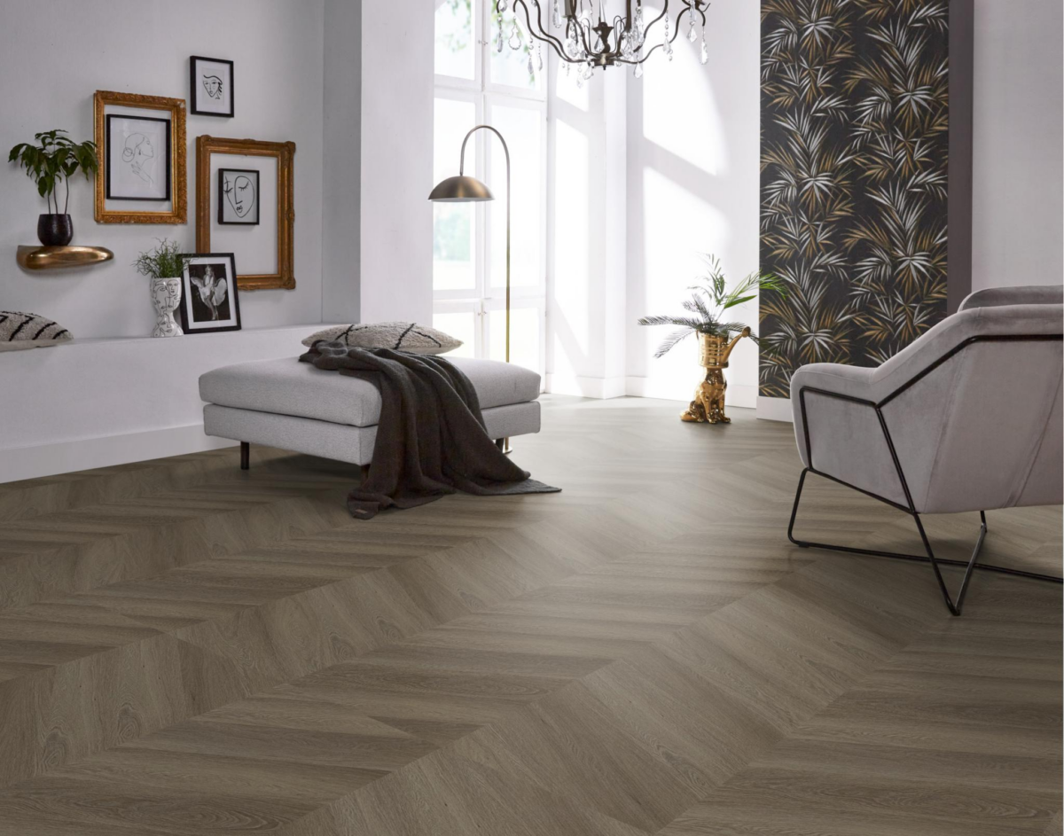 YUP Fulham chevron dryback brown - Afbeelding 5
