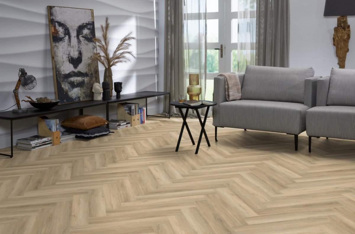 YUP Herringbone dryback beige - Afbeelding 3