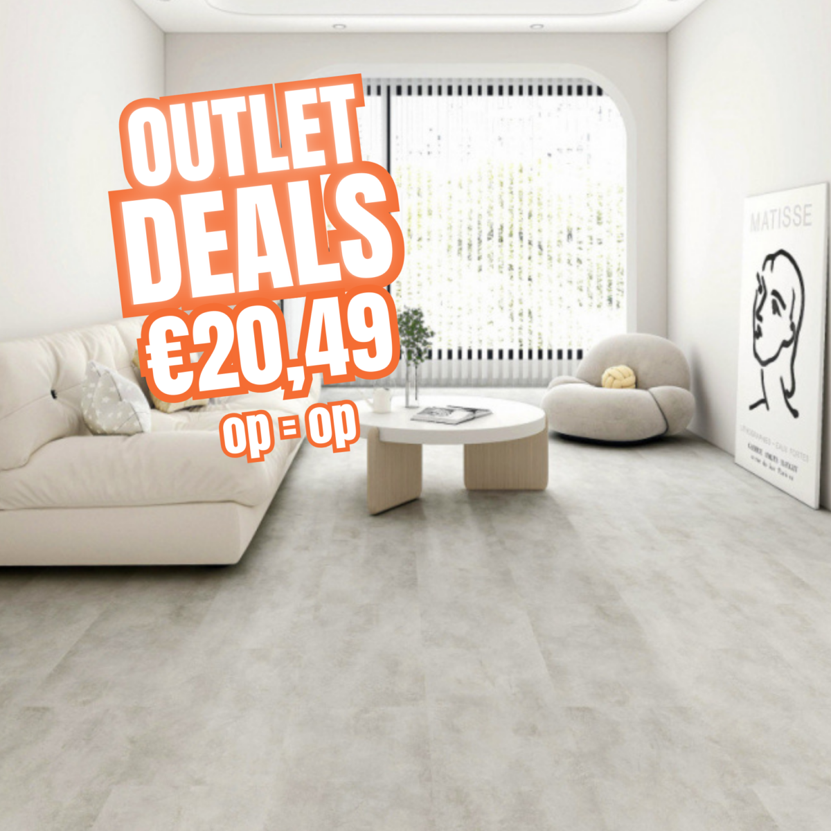 FloorLabs Light Concrete PVC - Afbeelding 1