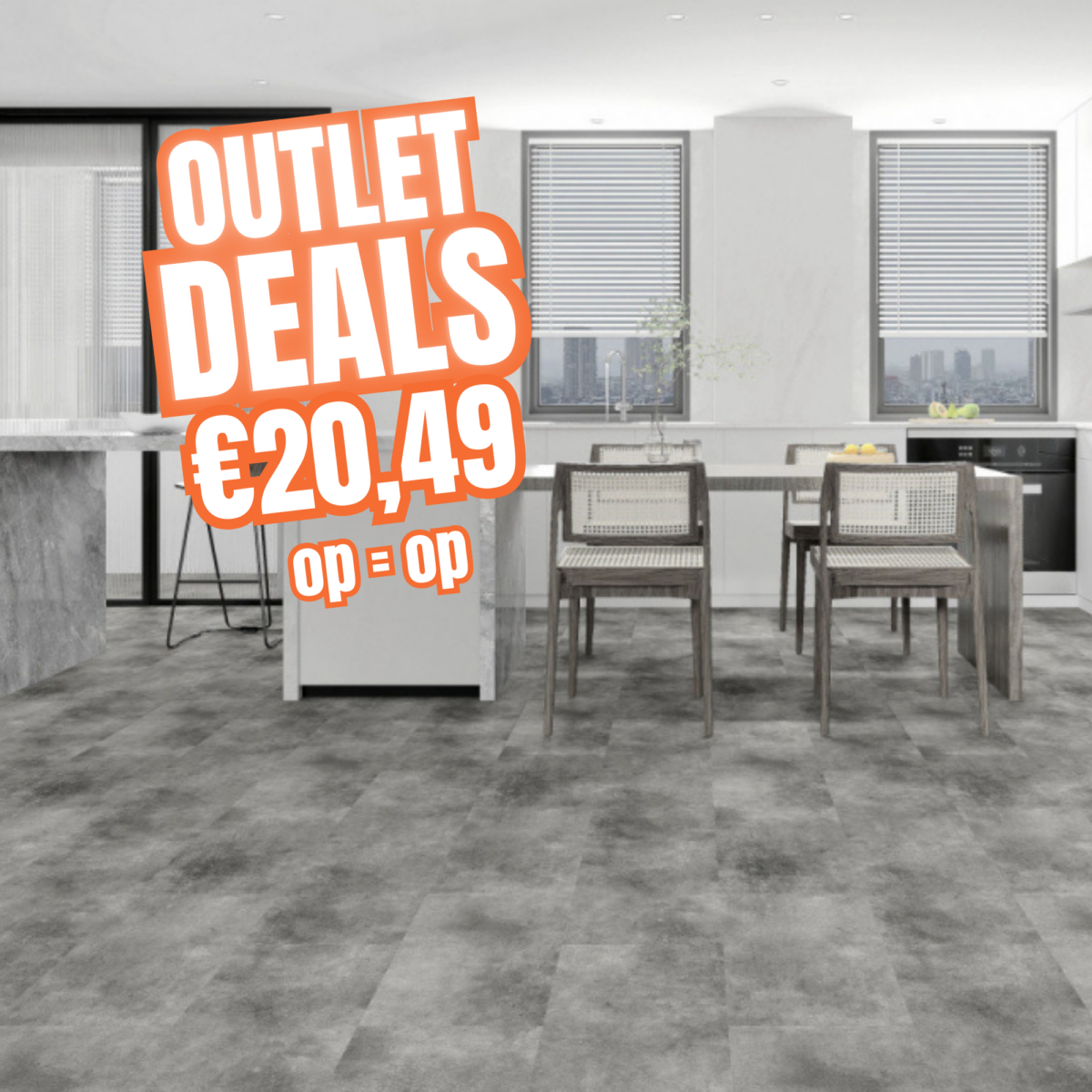 FloorLabs Dark Concrete PVC - Afbeelding 1